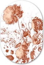 Muurovaal muursticker Boeket Bloemen Royal Vintage - WallCatcher | Behangsticker 40x60 cm | Ovalen schilderij | Wandovaal Stilleven Royal Vintage Flowers