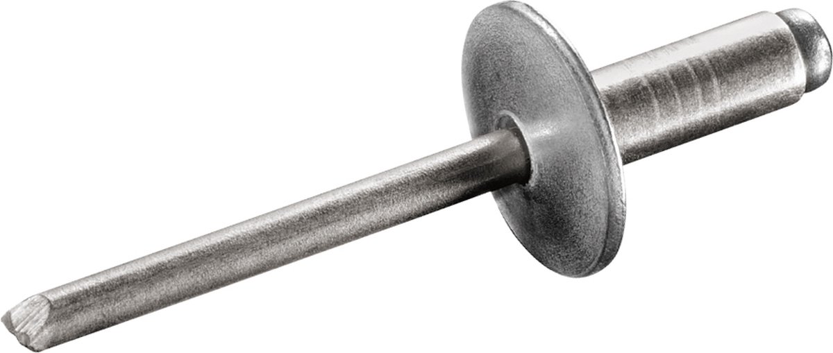 GOEBEL® - 250 x Blindklinknagels 5 x 8 mm - Aluminium AlMG 5,0 / RVS A2 - Grote kop - STANDARD - 7022150800 - Popnagel