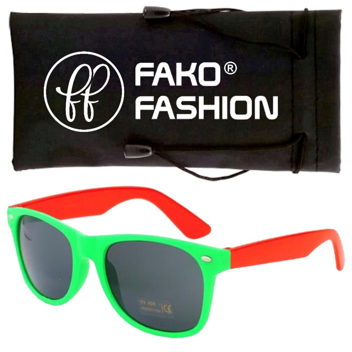 Fako Fashion® - Kinder Zonnebril - Duo - Groen/Rood