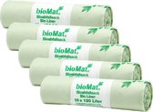 BioMat - Sacs poubelles compostables - 10 x 120/140 litres - 5 rouleaux - Maïzena