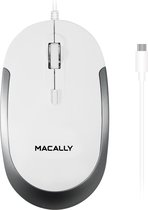 Macally UCDYNAMOUSE-W Optische bedrade USB-C-muis met een stille klik - Wit