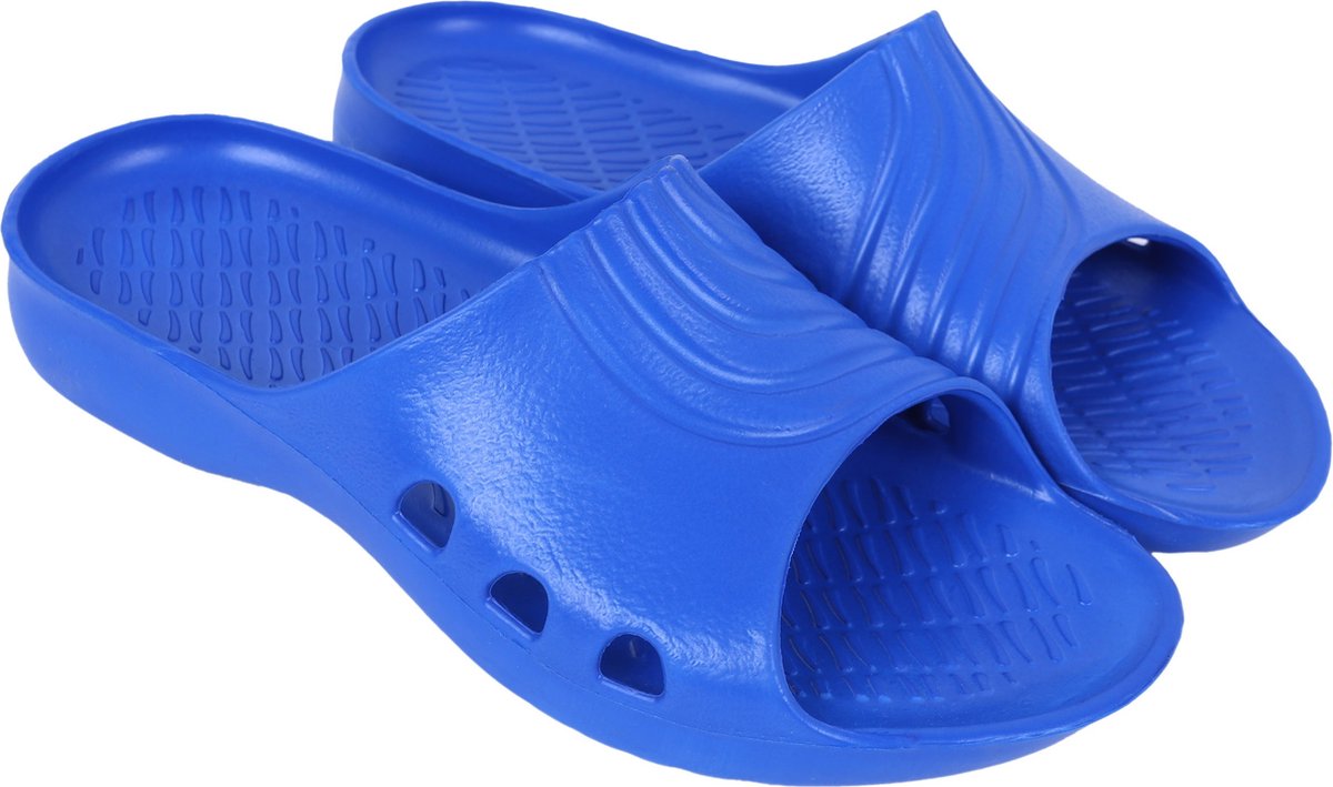 Universele, duurzame bloemblauwkleurige teenslippers van hoogwaardig rubber - BAMBINO LEMIGO / 24-25