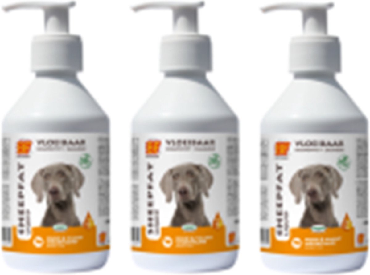 3x Biofood Vloeibaar Schapenvet + Zalmolie - Voedingssupplement - 500ml