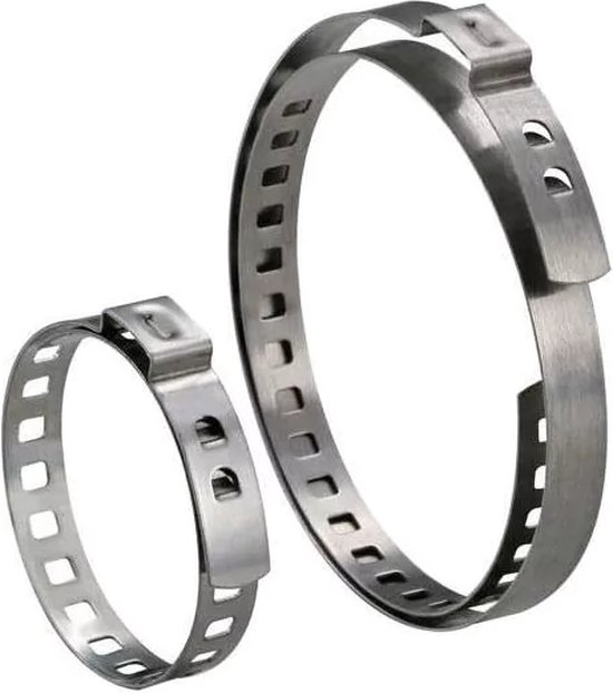 BOOTGUN Voorgerolde RVS Klemband - Groot 50-100mm - Universele Toepassing voor Ashoezen van BOO — afbeelding 2