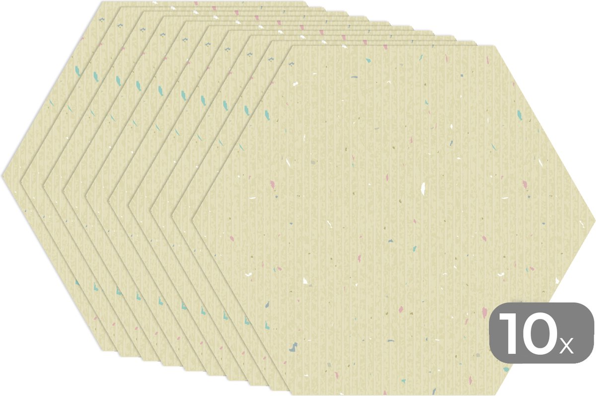 Placemats hexagon Onderleggers placemats Placemat zeshoek Papier