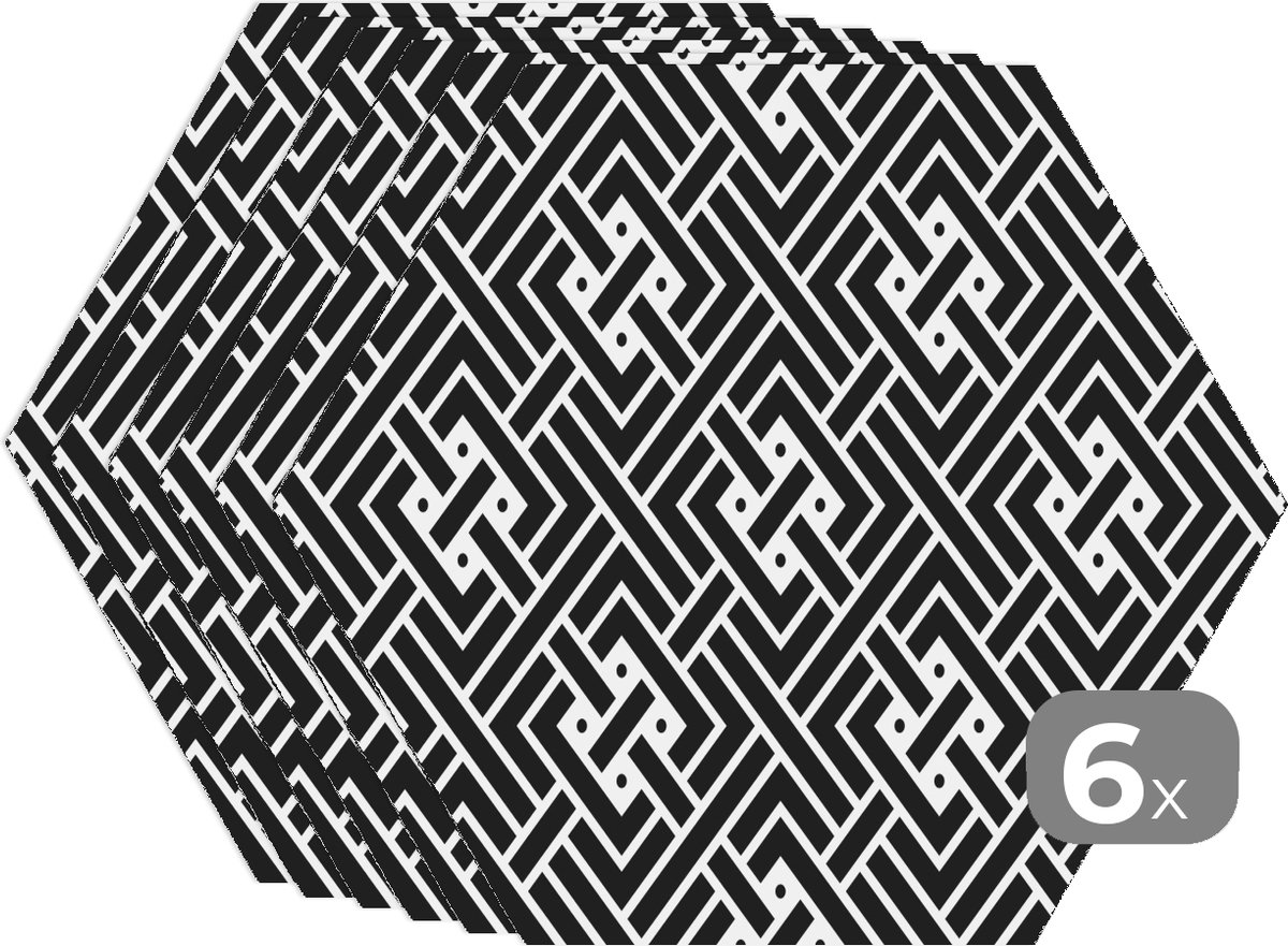 Placemats hexagon Onderleggers placemats Placemat zeshoek
