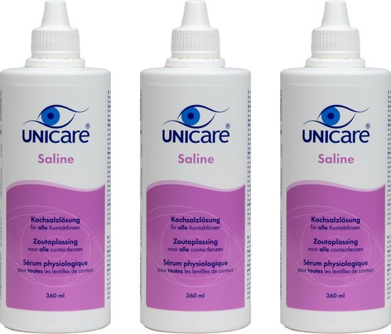 3 x Unicare Saline 360 ml
