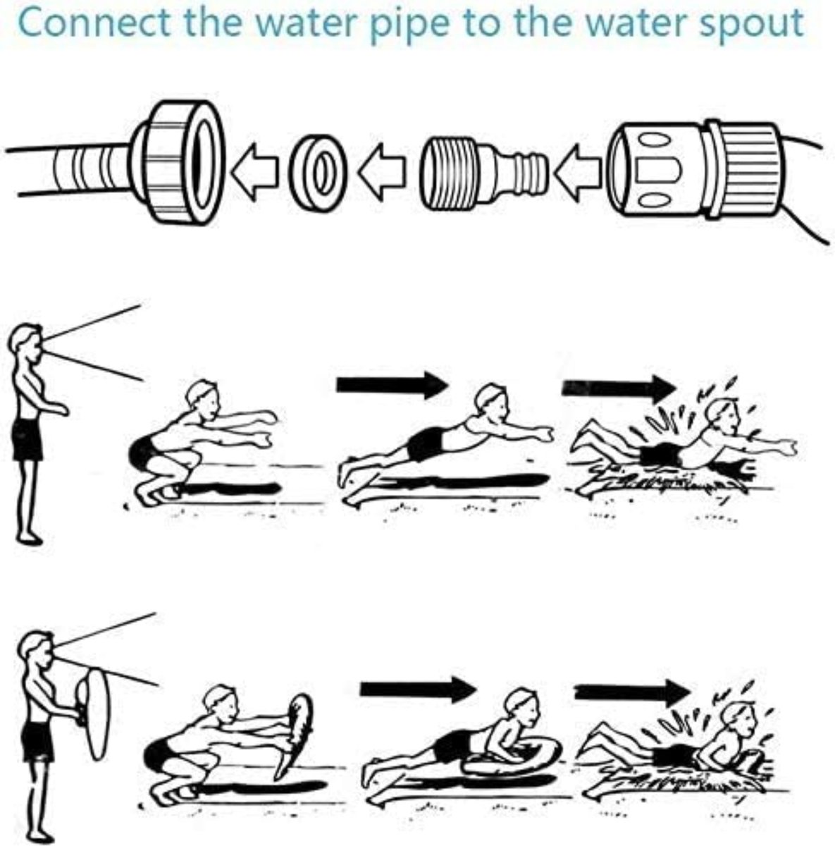 Waterglijbaan - Buikschuifbaan - Waterslide - Waterglijmat - Buikschuifmat — afbeelding 5