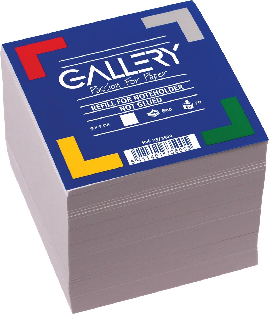 Gallery vulling memokubus, ft 9 x 9 cm, 800 blaadjes 12 stuks