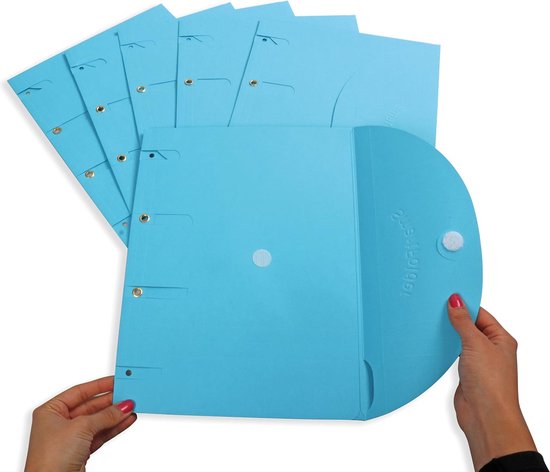 Kunststof Polypropyleen Schutbladen - A4 - 0,28 mm - blauw - 100 sheets