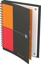 Oxford INTERNATIONAL meetingbook connect, stevige kartonnen kaft grijs, 160 bladzijden,ft B5, geruit 5 mm 5 stuks