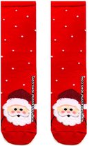 Sockston Socks - Santa Claus Socks - Red - Grappige Sokken - verjaardag- vaderdag - Kerstcadeaus - Kerstsokken