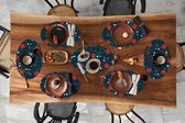 Napperons ovales - Sous-verres - Sets de table ovales - Arc-en-ciel - Fleurs - Design - 10 pièces