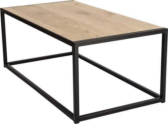Salontafel - Industrieel - Zwart Metaal - Naturel Eik - 1150 x 650 x 413 - MY Own Table 007B