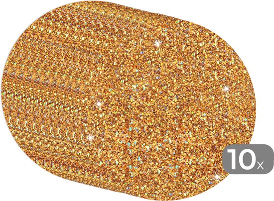 Sets de table ronds - Dessous de verre - Napperons ronds - Citrine - Sagittaire - Pierre de naissance - Motif - 10 pièces