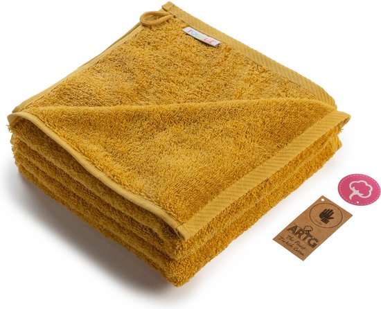 ARTG® Towelzz - AR035 - Handdoekset - 100% Katoen - 50 x 100 cm - Mosterdgeel - Mustard - Set 5 stuks