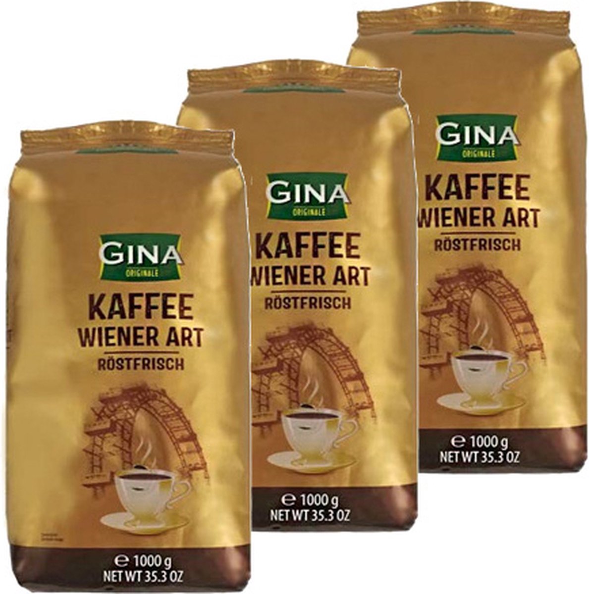 Gina Kaffee Wiener Art - koffiebonen - 3 x 1 kg