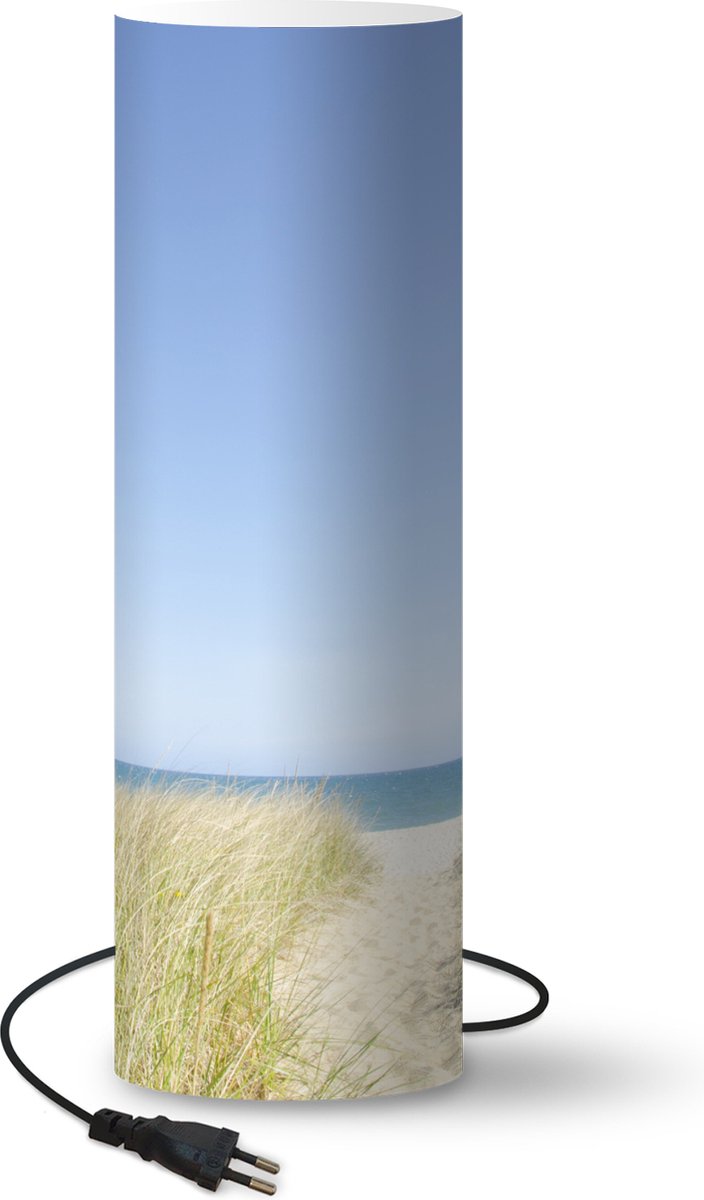 Lamp - Nachtlampje - Tafellamp slaapkamer - Pad - Duin - Zee - 60 cm hoog - Ø19.1 cm - Inclusief LED lamp