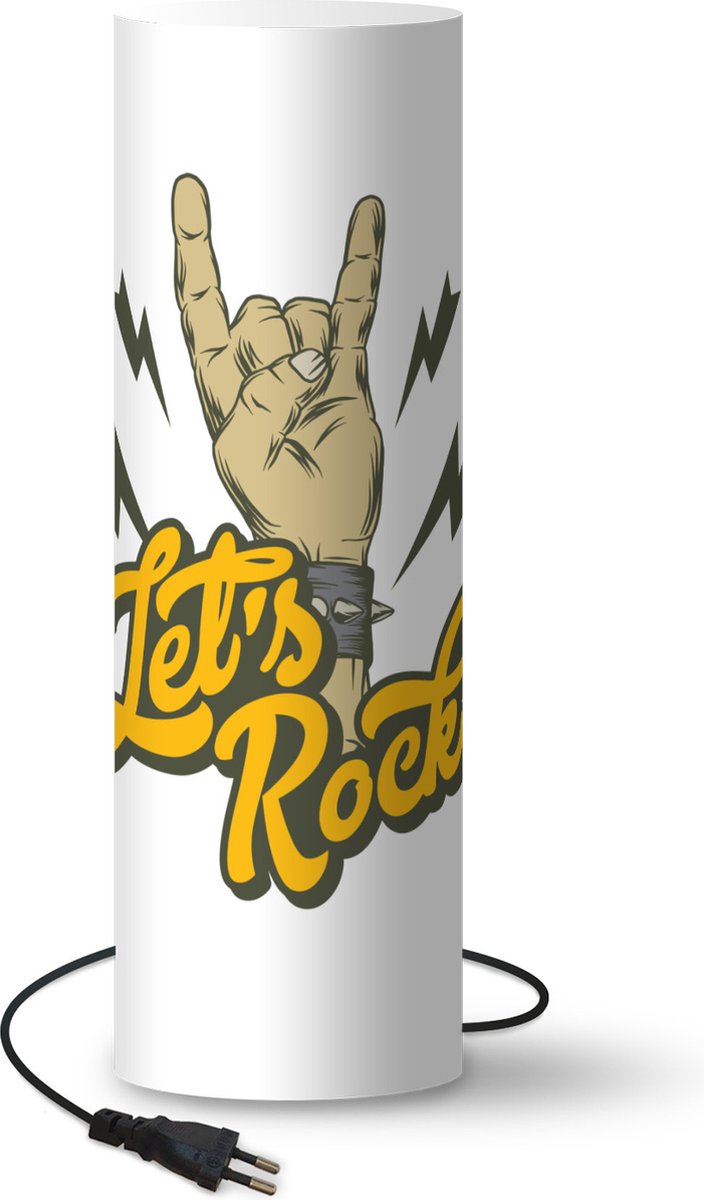 Lamp - Nachtlampje - Tafellamp slaapkamer - Vintage - Armband - Rock - 60 cm hoog - Ø19.1 cm - Inclusief LED lamp