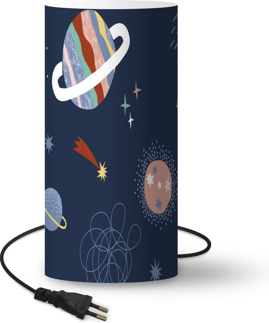 Lustre Suspendu Enfant Motif Espace - Astronautes, Planètes Multicolores - 155x35cm - Pour Chambre Ou Salle De Jeux