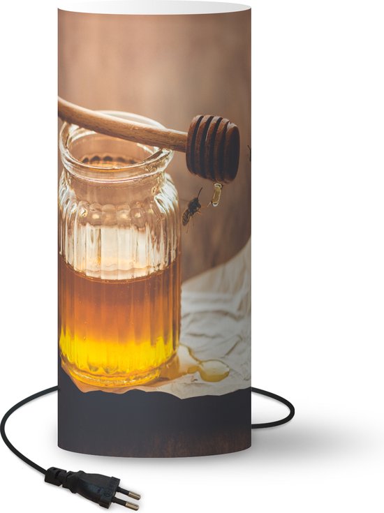 Lamp - Nachtlampje - Tafellamp slaapkamer - Honing met bijen rond vliegen -  70 cm hoog... | bol.com