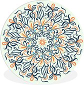 WallCircle - Wandcirkel ⌀ 30 - Mandala - Lijn - Vierkant - Ronde schilderijen woonkamer - Wandbord rond - Muurdecoratie cirkel - Kamer decoratie binnen - Wanddecoratie muurcirkel - Woonaccessoires