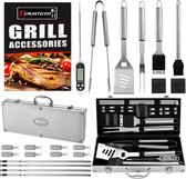 Grillset - Luxe BBQ Gereedschap Accessoires-set – duurzaam - RVS