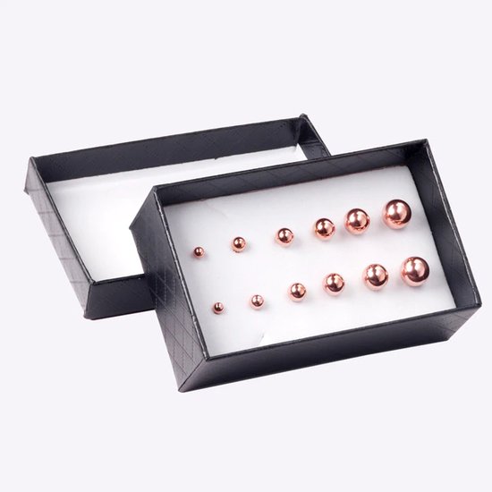 Boucles d'oreilles d'Oreilles Boules / Boules Stud / Boucles d'oreilles d'Oreilles Boutons / Boules Stud / Bronze / 6 paires