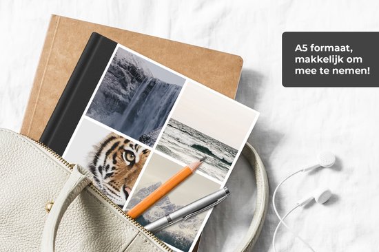 Carnet - Cahier - Tigre - Collage - Cascade - Mer - Carnet - Format A5 - Bloc-notes