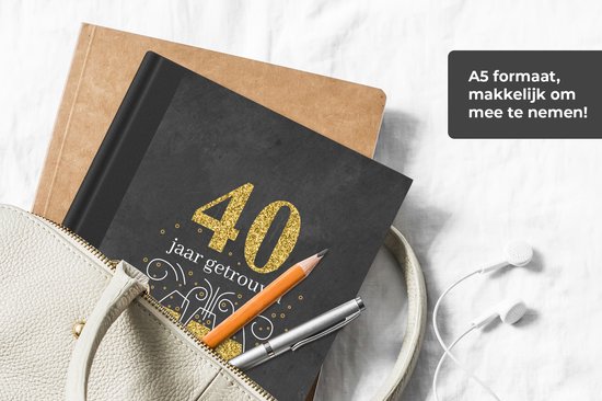 Carnet - Cahier d'écriture - Proverbes - Citations - 40 ans de mariage - Anniversaire - Carnet - Format A5 - Bloc-notes