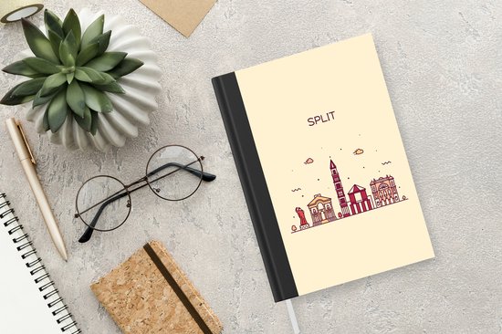 Carnet - Carnet d'écriture - Séparation - Croatie - Skyline - Carnet - Format A5 - Bloc-notes