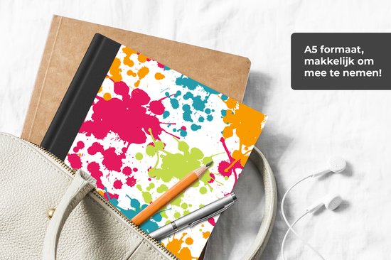 Carnet - Cahier - Motifs - Peinture - Arc-en-ciel - Carnet - Format A5 - Bloc-notes