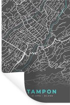 Stickers Stickers muraux - Plan de ville - France - Carte - Le Tampon - Carte - 60x90 cm - Film adhésif