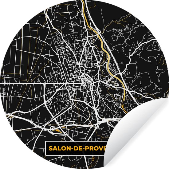 Behangcirkel  Stadskaart – Frankrijk – Kaart – SalondeProvence