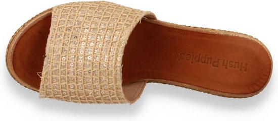 Hush Puppies dames slipper Riazza wit GOUD 38