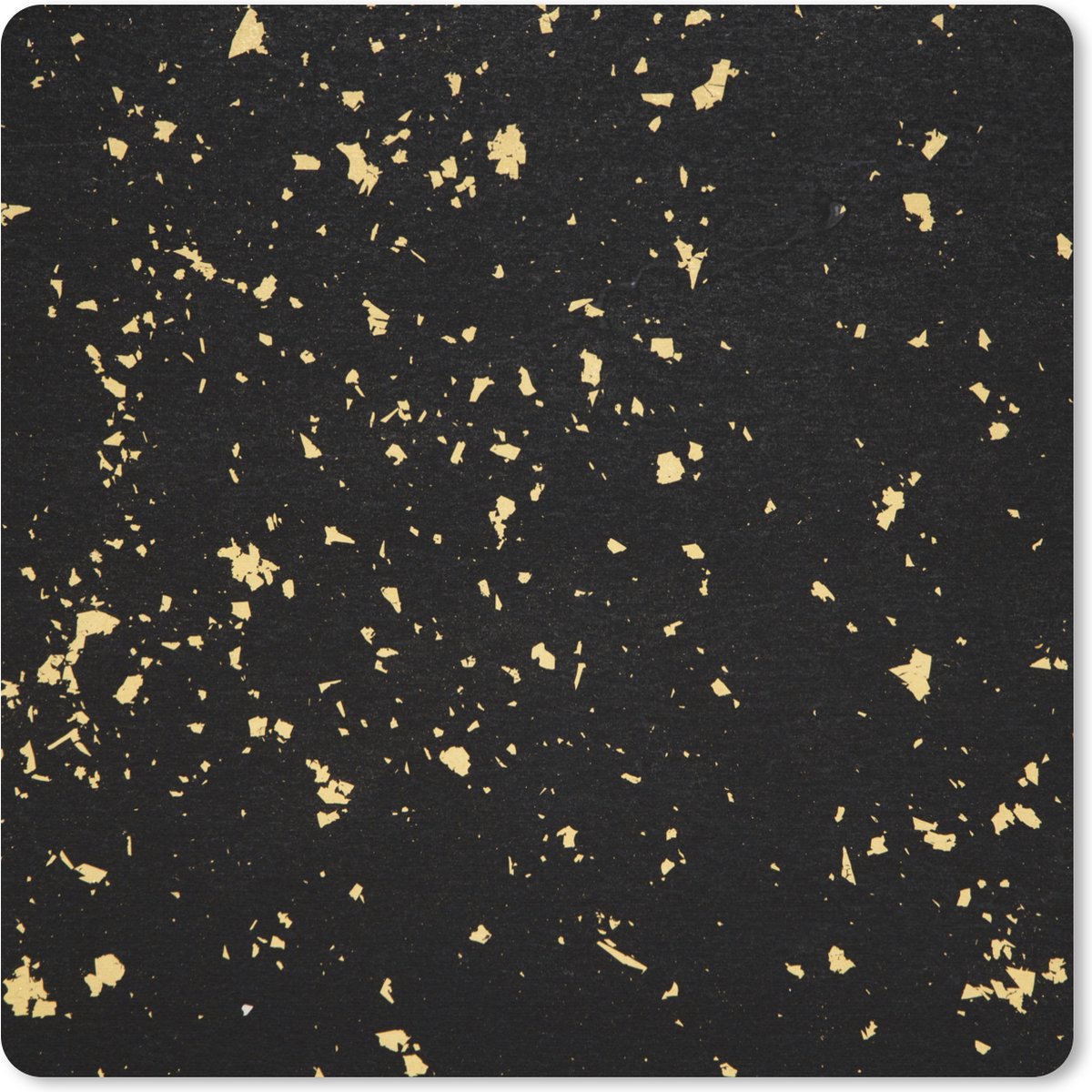 Muismat XXL 80x80 cm - Bureau onderlegger - Bureau mat Gouden vlokken op een zwarte achtergrond - Bureaumat - Gaming mousepad xl - Bureaulegger groot - Computer deskmat