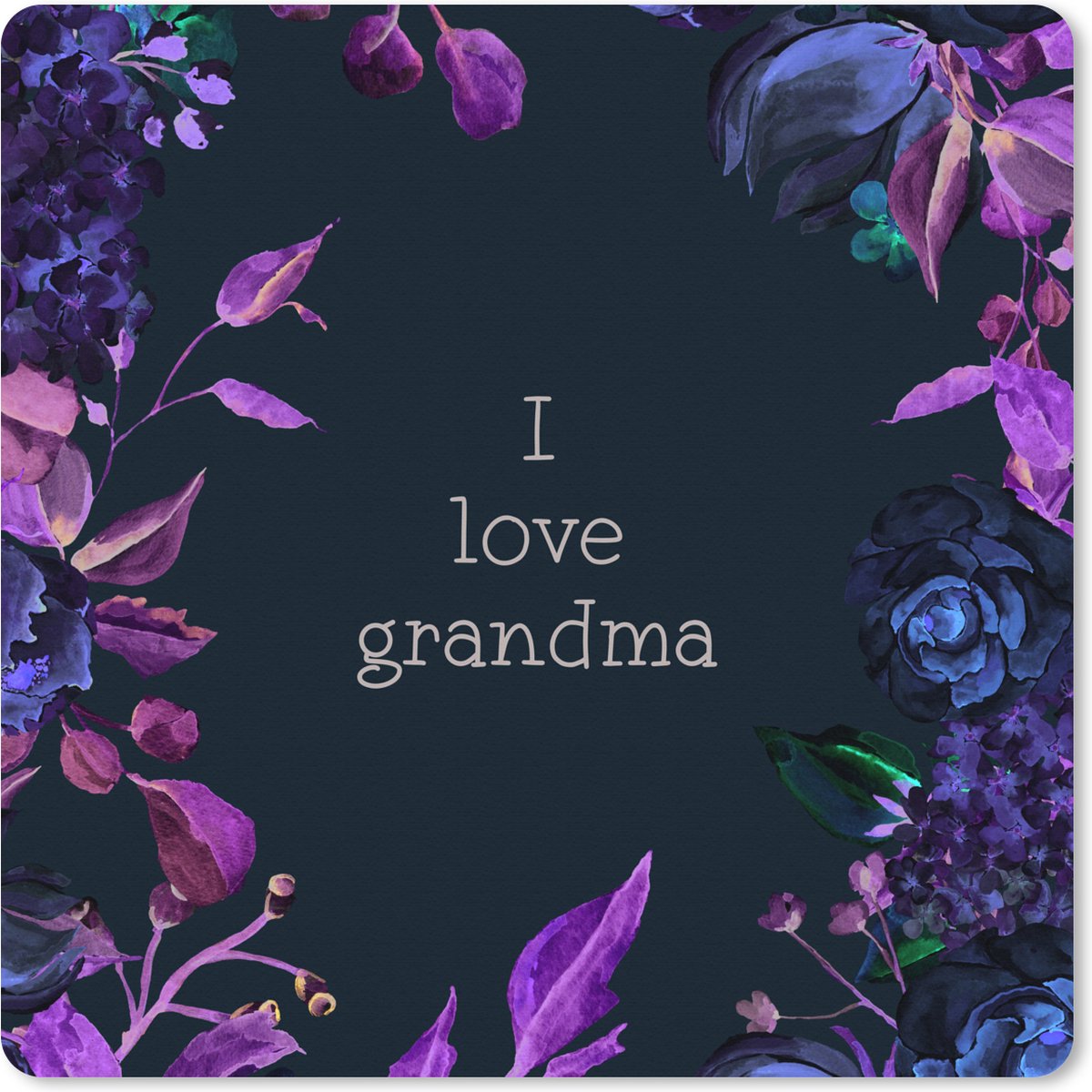 Muismat XXL 80x80 cm - Bureau onderlegger - Bureau mat Quotes - I love grandma - Spreuken - Oma - Bureaumat - Gaming mousepad xl - Bureaulegger groot - Computer deskmat