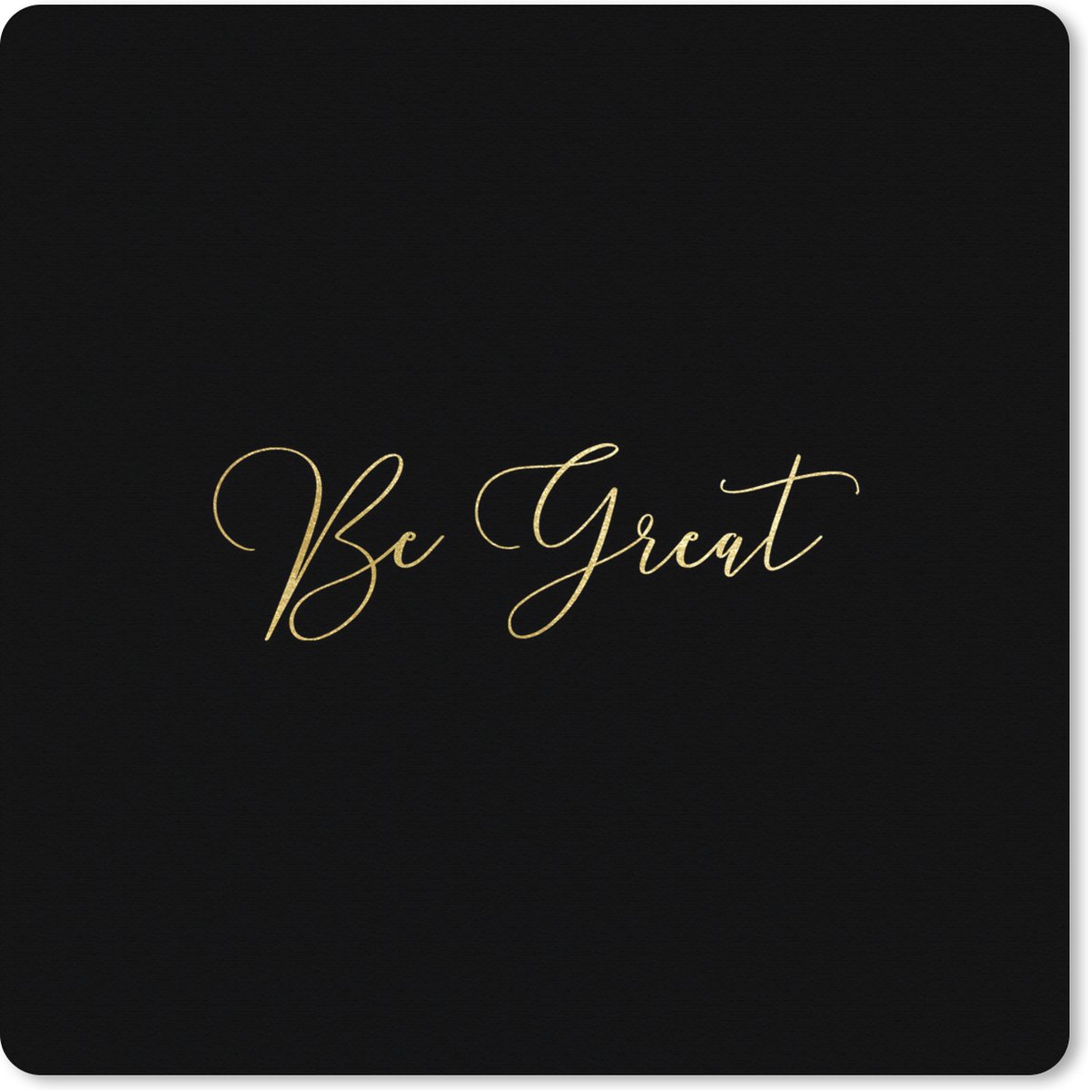 Muismat XXL 80x80 cm - Bureau onderlegger - Bureau mat Quotes - Zelfvertrouwen - Goud - Bureaumat - Gaming mousepad xl - Bureaulegger groot - Computer deskmat