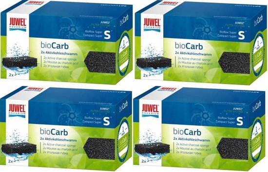 Juwel - Biocarb S Kool (super compact) - Zwart - 4 pièces