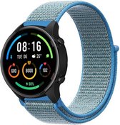 Strap-it Smartwatch bandje nylon - geschikt voor Xiaomi Mi Watch / Xiaomi Watch S1 / Watch S1 Pro / Watch 2 Pro - Active - blauw