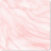 Tapis de souris XXL - Sous-main - Tapis de bureau - Marbre - Rose - Wit - Luxe - Aspect marbre - 80x80 cm - Tapis de souris XXL