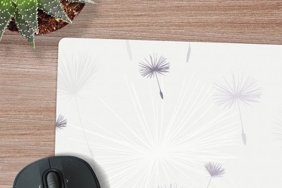 Muismat XXL 80x80 cm - Bureau onderlegger - Bureau mat Design - Paardenbloem - Bloemen - Bureaumat - Gaming mousepad xl - Bureaulegger groot - Computer deskmat