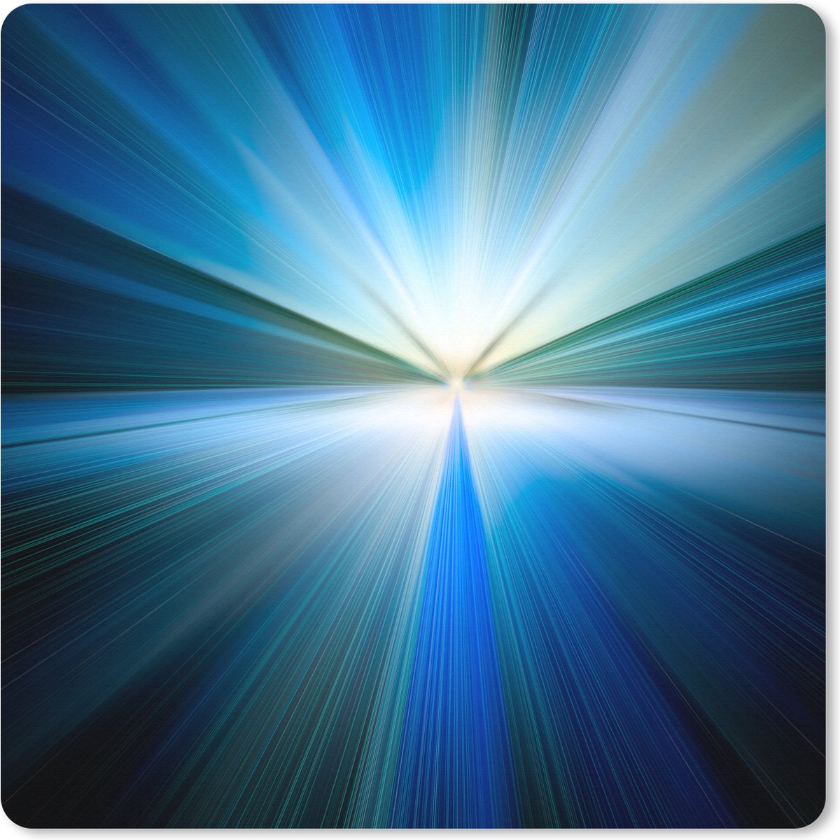 Muismat XXL 80x80 cm - Bureau onderlegger - Bureau mat Abstracte afbeelding met een blauwe gloed - Bureaumat - Gaming mousepad xl - Bureaulegger groot - Computer deskmat