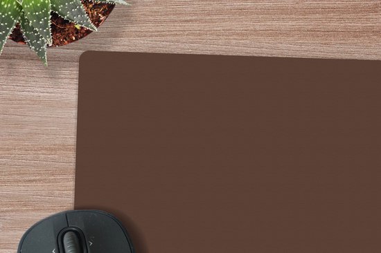 Tapis de souris Gaming - Tapis de souris - Uni - Marron - Tapis de souris xxl - Tapis de souris large - 50x50 cm - Sous-main