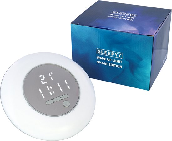 Sleepyy Smart Edition - Wake Up Light - Lichtwekker - Digitale Wekker Met Lamp - Wit
