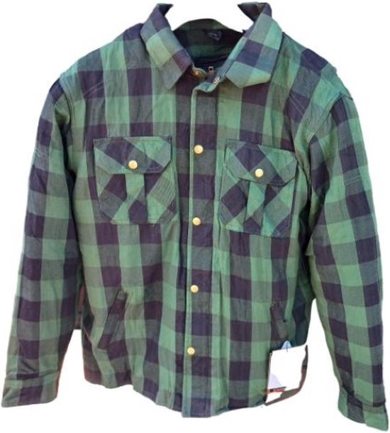 Blouson moto Lumberjack vert avec protection amovible Taille 3XL bol