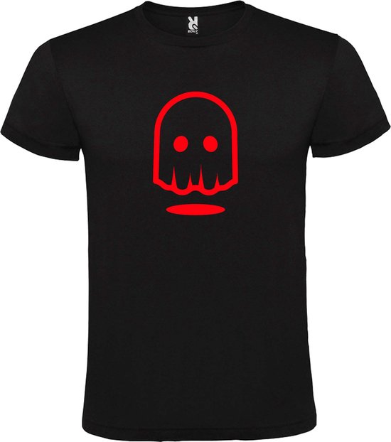 Zwart T-shirt ‘Spookje’ Rood maat 5XL