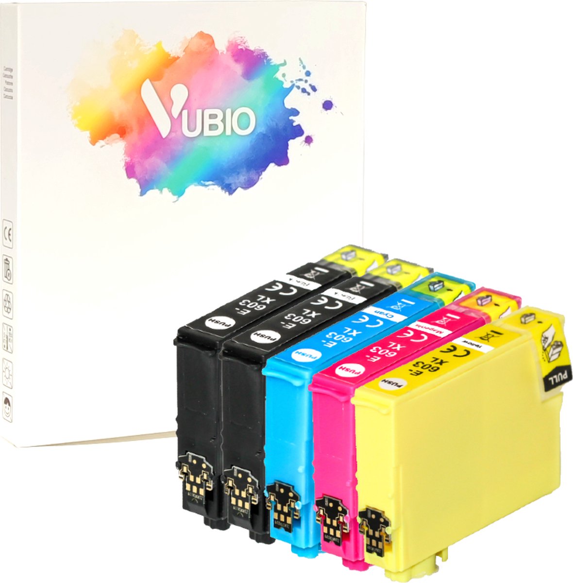 VUBIO 603XL Cartridges Geschikt Voor Epson Printer - 5 Inktpatronen
