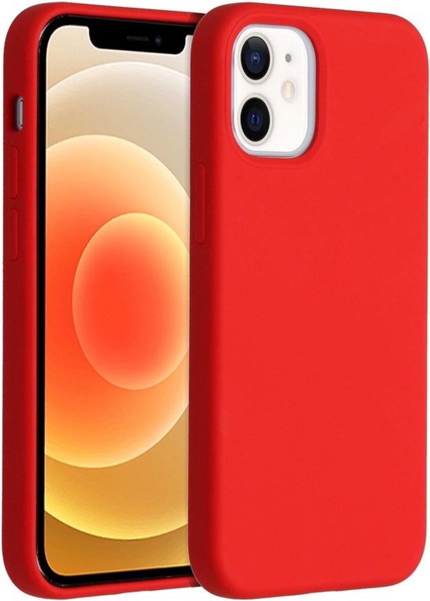 Iphone 12 Mini siliconen case - telefoonhoesje - rood