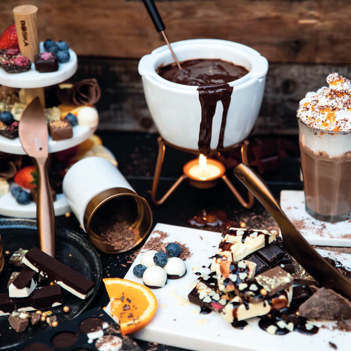 BOSKA - service à fondue chocolat au bain-marie - 0320400